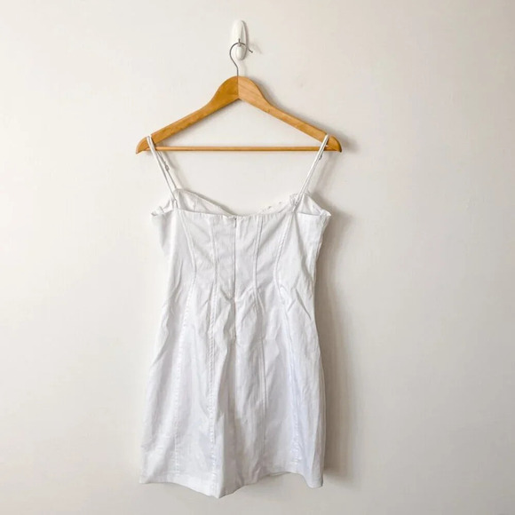 Zara Poplin Corset Style Mini Dress White  Blogger Fav Size Large - Picture 12 of 15